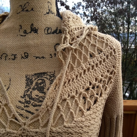 Express Sweaters - Crochet Sweater with Hoody